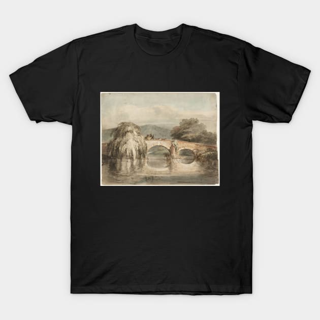 A Coach Crossing a Two-Arched Bridge T-Shirt by Art_Attack